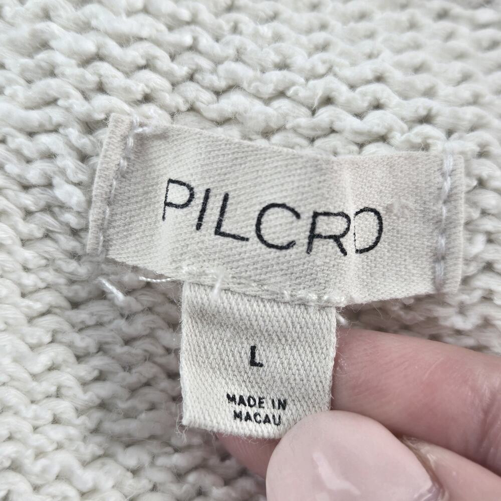 Anthropologie Pilcro Icon Graphic Cardigan Sweater Size Large Coastal Fisherman - Picture 3 of 11